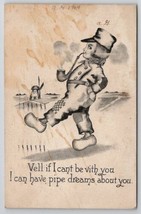 Dutch Boy Having Pipe Dreams Postcard G29 - $3.95