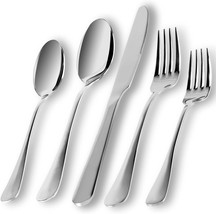 Stainless Steel Cutlery Set With Upgraded Knives, Spoons, And Forks That Are - $44.94