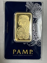 Gold Bar 31.10 Grams PAMP Suisse 1 Ounce Fine Gold 999.9 In Sealed Assay - £1,659.16 GBP