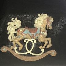 Vintage Carousel / Rocking Horse Plastic Wall Decoration,  6” H X 7” L  ... - £11.19 GBP