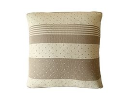 Lavish Touch 100% Cotton Knitted Cushion Cover Sandover Pack of 2 Stone - £45.49 GBP