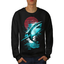 Wellcoda Great White Shark Mens Sweatshirt, Ocean Hunt Casual Pullover Jumper - £23.73 GBP+