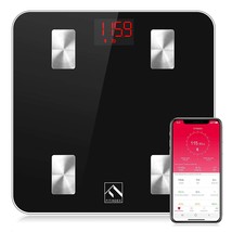 Black Fitindex Smart Body Fat Scale, Digital Weight Scale,, And Muscle Mass. - £30.82 GBP