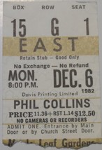 PHIL COLLINS Original 1982 Ticket Stub Toronto Maple Leaf Gardens Genesi... - £14.76 GBP