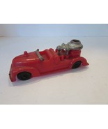 VTG HUBLEY KIDDIETOY FIRE TRUCK PLASTIC AS IS 5.75&quot;L MADE IN USA   H2 - $67.97 MXN