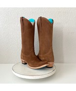 Lane EMMA JANE Womens Cowboy Boots 8 Toffee Suede Western Cowgirl Mid Ca... - $178.20