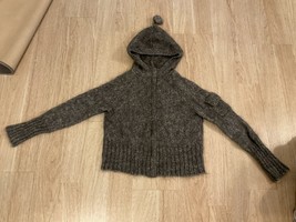 Banana Republic Sweater Hoodie Mohair Wool Grey Women’s size M - £33.24 GBP