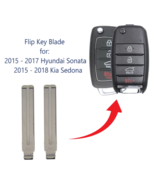 SET OF 2 2015-2018 Hyundai Kia Remote Flip Key Blade KK10 LXP90 81996-2S020 - $10.99
