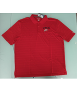 Champion NCAA Utah Utes Textured Solid Short Sleeve Polo Sz 2XL Red NWT - £14.27 GBP