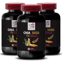 Omega Rich - Chia Seed Oil Extract - Overall Wellness 3 Bottle 180 Capsules - $51.26