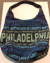 Robin Ruth purse gray shoulder bag larger size &quot;Philadelphia&quot; print zipp... - £14.11 GBP