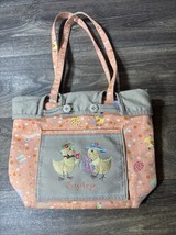 Longaberger Orange/Tan Cloth Easter Spring Purse Handbag Chicks - $18.99