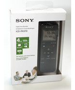 Sony ICD-PX370 PX Series Digital Voice Recorder 4GB w/Built-in USB SD Ca... - $41.01 CAD