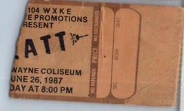 Ratt Concert Ticket Stub Juin 6 1987 Fort Wayne Indiana - £36.78 GBP