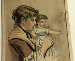 Mom With Young Girl Victorian Trade Card VTC 5 - £3.87 GBP