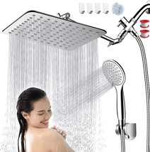 Cosyland 10&quot; Rainfall Shower Head With Handheld Combo High Pressure 5, Chrome. - £55.14 GBP
