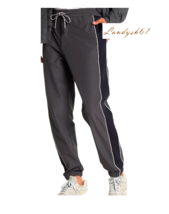 Hugo Boss Design Men&#39;s Gray Black Trim Pants Jogger Sweatpants Size US 3... - $138.97
