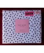 NEW Kate Spade Ditsy Floral Queen Sheet Set Navy Blue White 100% Cotton ... - £75.35 GBP