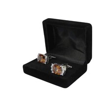 Men J.Valintin Cufflinks With Bold Stones Plated Gold Vito Rofolo V45-1 image 3