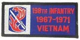 198TH INF VIETNAM PATCH - $5.00