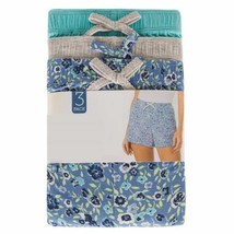 Jane &amp; Bleecker Womens Sleep Short, 3-pack  X-Large  Aqua Sky/Grey/Floral - £27.24 GBP