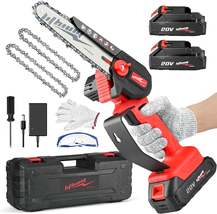 Mini Electric Chainsaw Cordless, 6 Inch Mini Chain Saw Battery Powered, Portable - £41.52 GBP