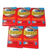 Lot of 5 Unopened 1988 Donruss Baseball Card Wax Pack,15 Cards &amp; 3 Puzzl... - £4.28 GBP