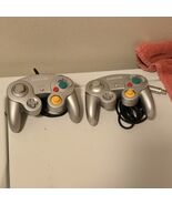 Lot Of 2 OEM Nintendo GameCube Controllers Silver Platinum Official DOL-... - $75.15 CAD