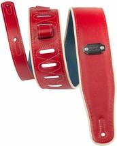 Levy&#39;s - M26VCP-RED - 2.5&quot; Double Sided Guitar Strap w/ Decorative Pipin... - £39.27 GBP