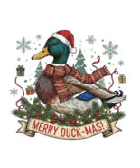 Merry Duck-Mas PNG SVG Bundle Christmas Mallard Duck Clipart Holiday POD... - €2,51 EUR