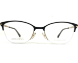 Jimmy Choo Eyeglasses Frames JC300 2M2 Black Gold Sparkly Crystals 52-18... - $116.42
