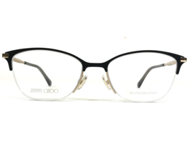 Jimmy Choo Eyeglasses Frames JC300 2M2 Black Gold Sparkly Crystals 52-18-145 - £91.61 GBP