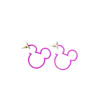 BaubleBar Disney Mickey Mouse Silhouette Hot Pink Earrings - $21.89