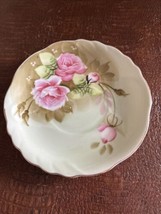 Vintage Lefton China Tea Cup &amp; Saucer Hand Painted Roses 1987 Pattern #3067 (G89 - £27.18 GBP