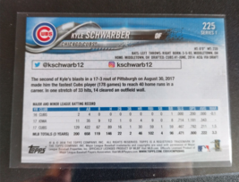 2018 Topps Series 1 #225 Kyle Schwarber Sp Short Print Variation Chicago Cubs Mt - £11.99 GBP