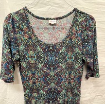 LuLaRoe Multicolor Stained Glass Print Soft Stretch Dress Size LG - $20.53 CAD