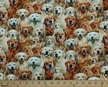 Cotton Best Friend Retrievers Dogs Cotton Fabric Print by the Yard D759.63 - $12.95