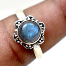 925 Sterling Silver Labradorite Handmade Ring SZ H to Y Festive Gift RS-1109 - £22.11 GBP