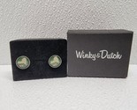 Winky &amp; Dutch New York State Cufflinks Green &amp; Silver Tone Mens Jewelry - $22.97