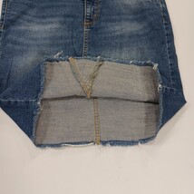 Universal Thread Women's Blue Frayed Denim Cotton Blend Skirt Size 10/30 (30×19) image 12