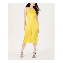 Material Girl Juniors Open Back Gaucho Jumpsuit Color Lemon Chrome Size Small - £50.19 GBP