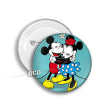 Mickey and Minnie Mouse BUTTON Pin Pinback Buttons Disney Badge Gift - $56.08 MXN