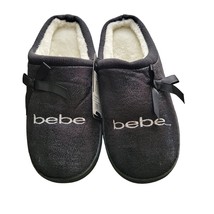 NWT Bebe girls xl 4/5 black slip on slippers - £7.70 GBP