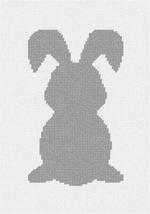 Pepita Needlepoint Canvas: Beginner Bunny Rabbit Grey Pom Pom Tail, 7&quot; x 10&quot; - £39.96 GBP+