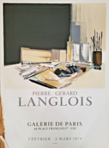 Gerard Langlois Stone - Original Exhibition Poster-Mourlot-1974 - $138.88