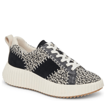 Dolce Vita Dolley Women&#39;s Sneaker, Black White Knit, Size 10,  Retro Sty... - £71.29 GBP