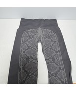 Ebb To Street Lululemon Snakeskin Seamless Leggings Yoga Pants Dark Slate - $26.63 CAD