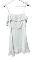 Altard State Summer Sundress Crisp White Lined Ruffle Detail Size XS - $16.80