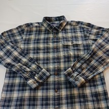Patagonia Pocket Men's Blue & White Organic Cotton Flannel Shirt Long Sleeve M image 6