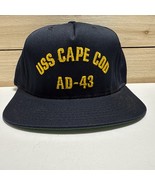 Vintage USS Cape Cod MILITARY Hat AD-43 Ship Hat New Made In USA By Cali... - €25,70 EUR